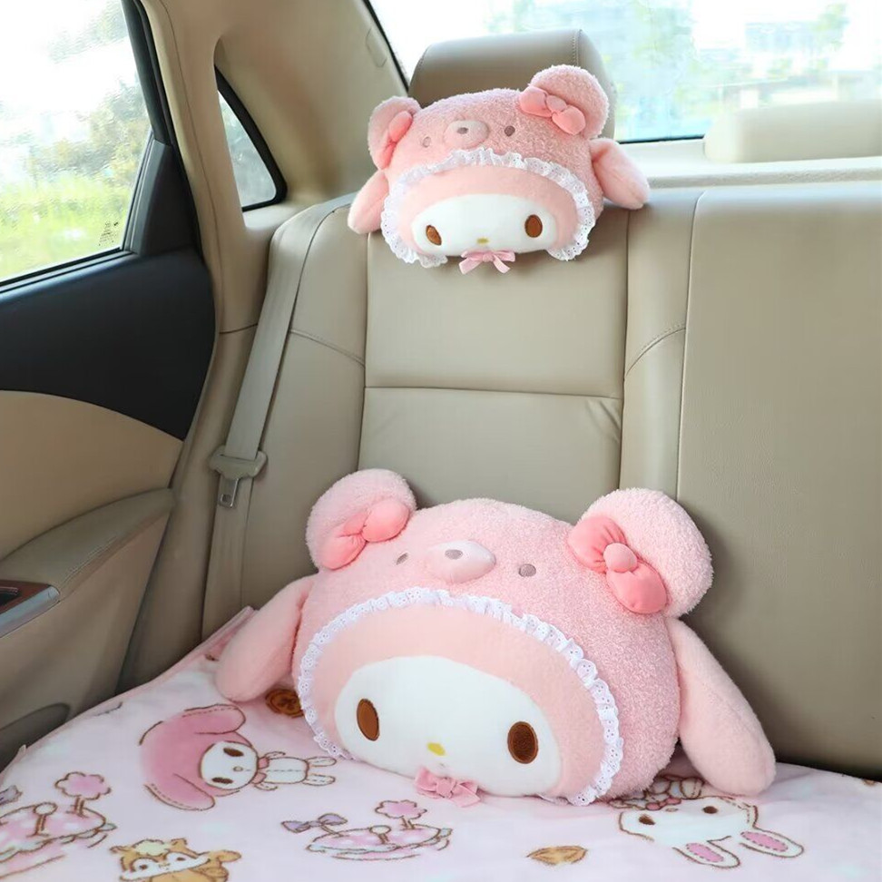 Car Accessories Nearby - Melody Car Headrest Pillow Winter Warm