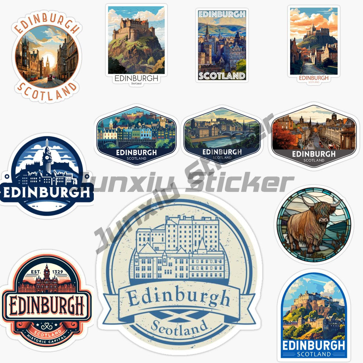Car Accessories Edinburgh - EDINBURGH SCOTLAND Landscape Car Sticker Self