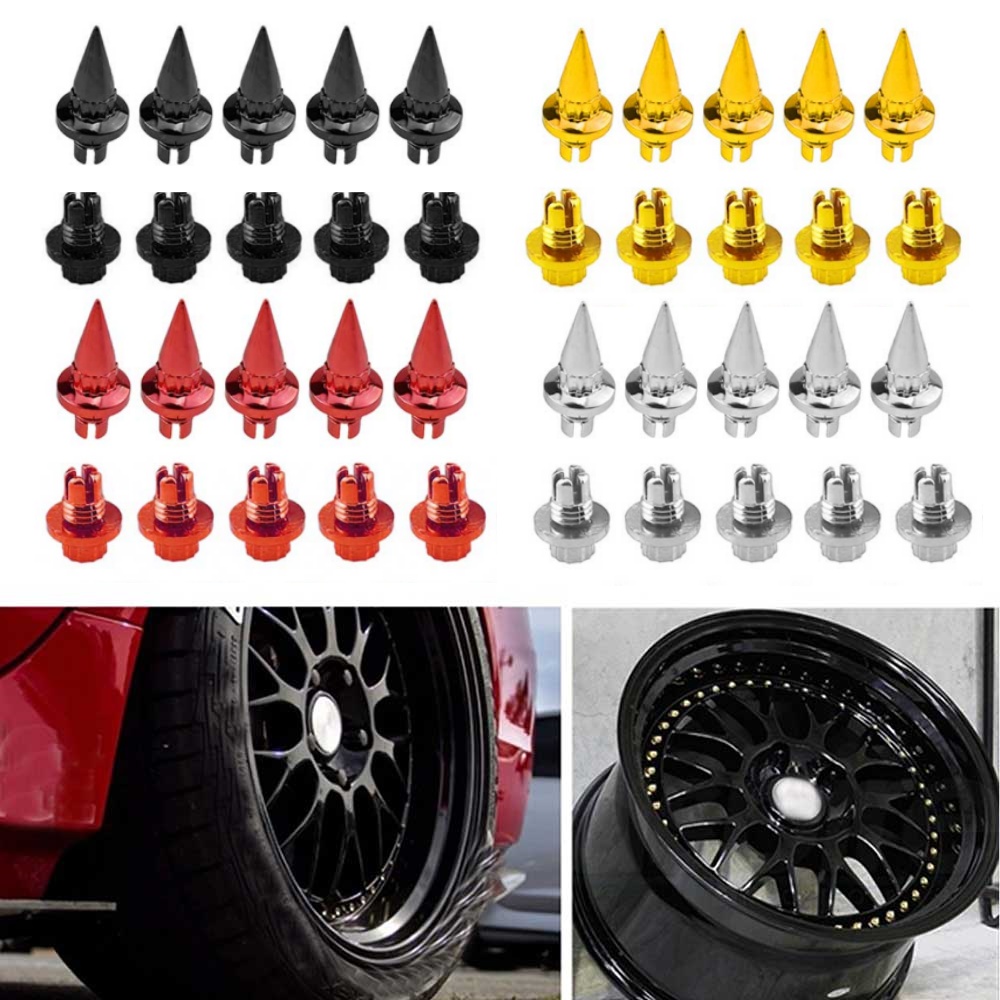 Car Accessories Lipa - 25Pcs Car Wheel Rivets Spike Nut
