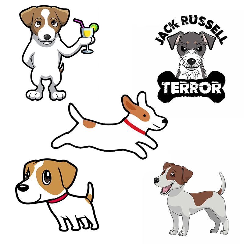 Car Accessories Lebanon - Y560# Cute Schnauzer Jack Russell Terrier