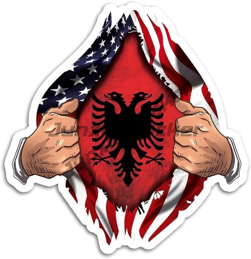 Albanian Flag Map Eagle Car St - Car Accessories Lebanon 리뷰 및 가격