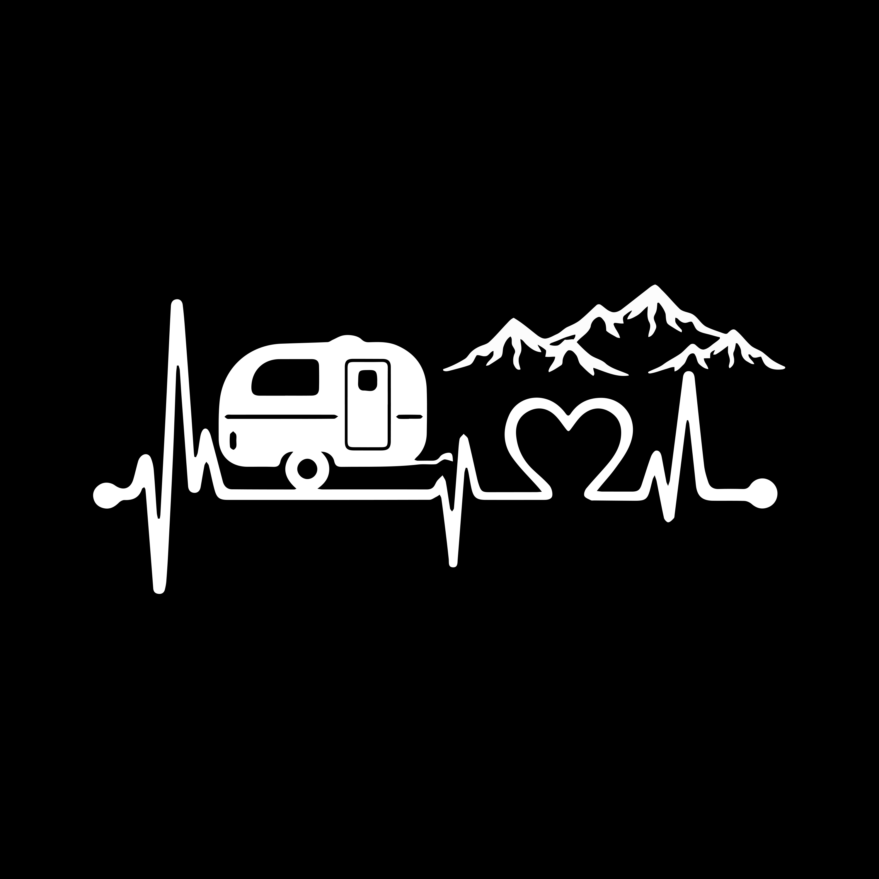 Caravan Love Heartbeat Mountai - Car Accessories Lebanon 리뷰 및 가격