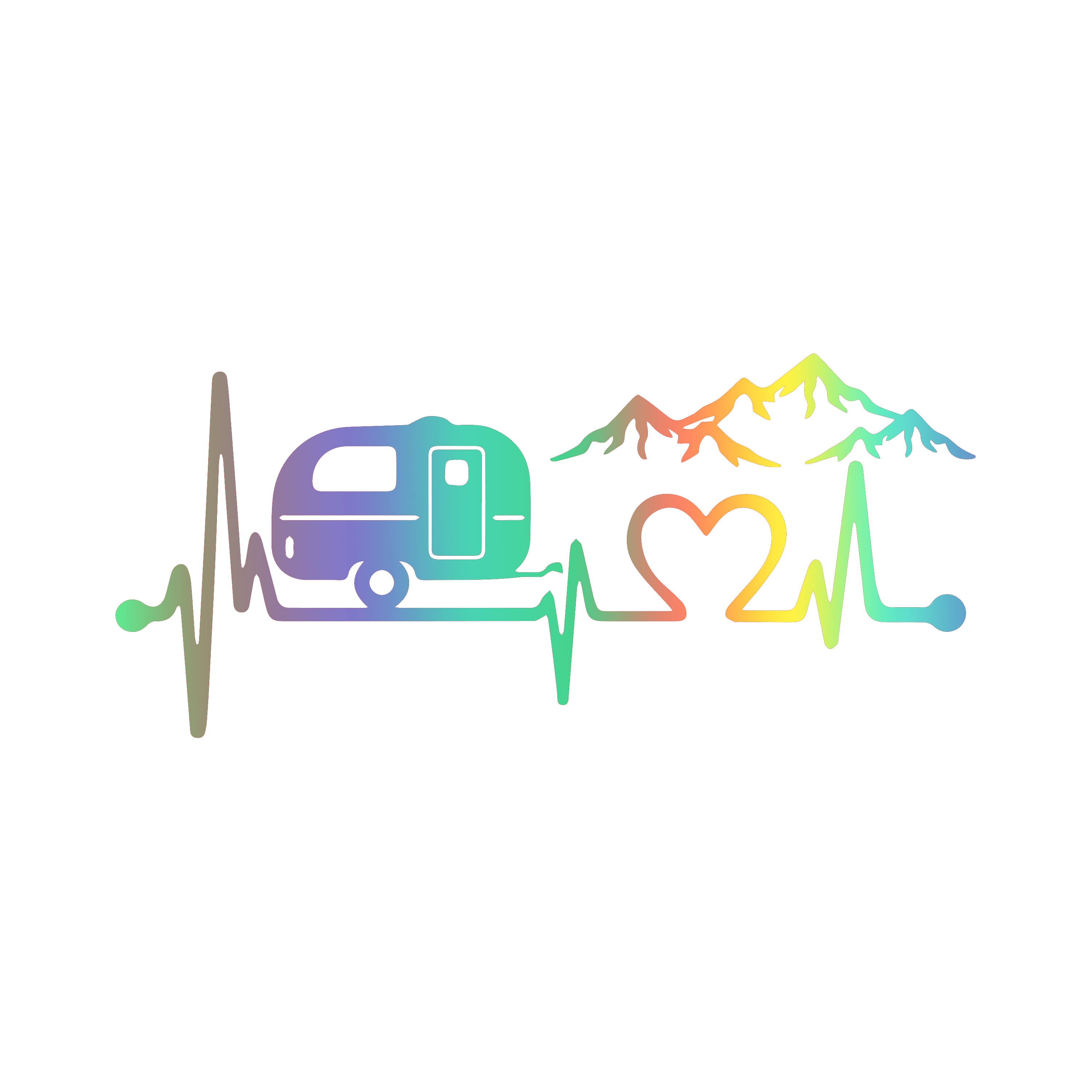 Caravan Love Heartbeat Mountai - Car Accessories Lebanon 리뷰 및 가격