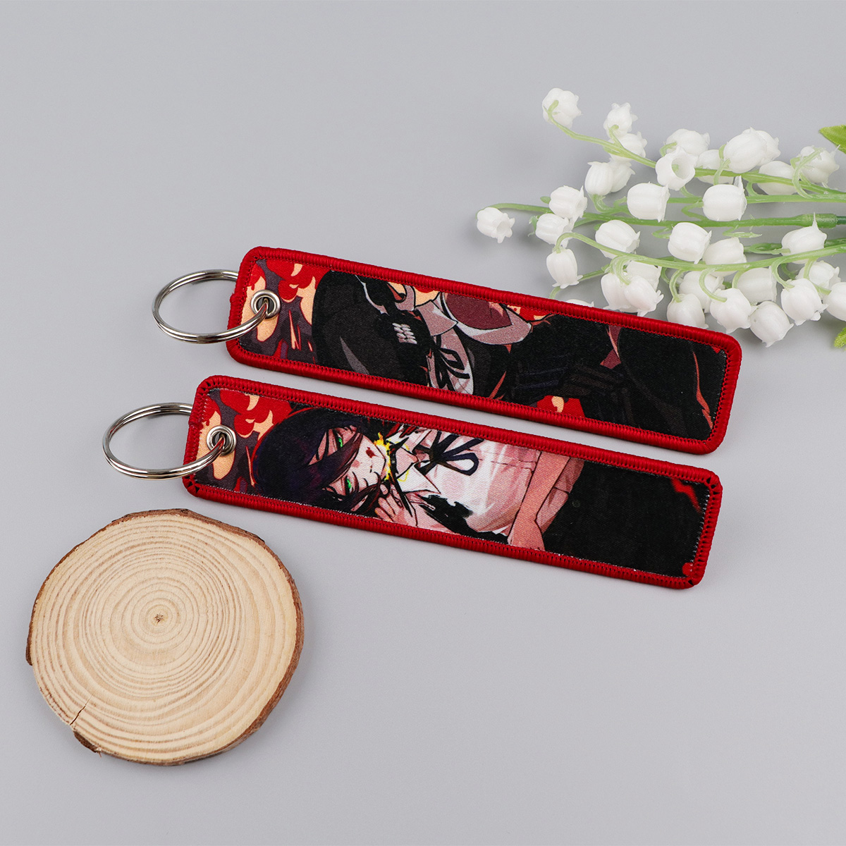 Anime Girls Embroidery Key Fob - Car Accessories Japan 리뷰 및 가격