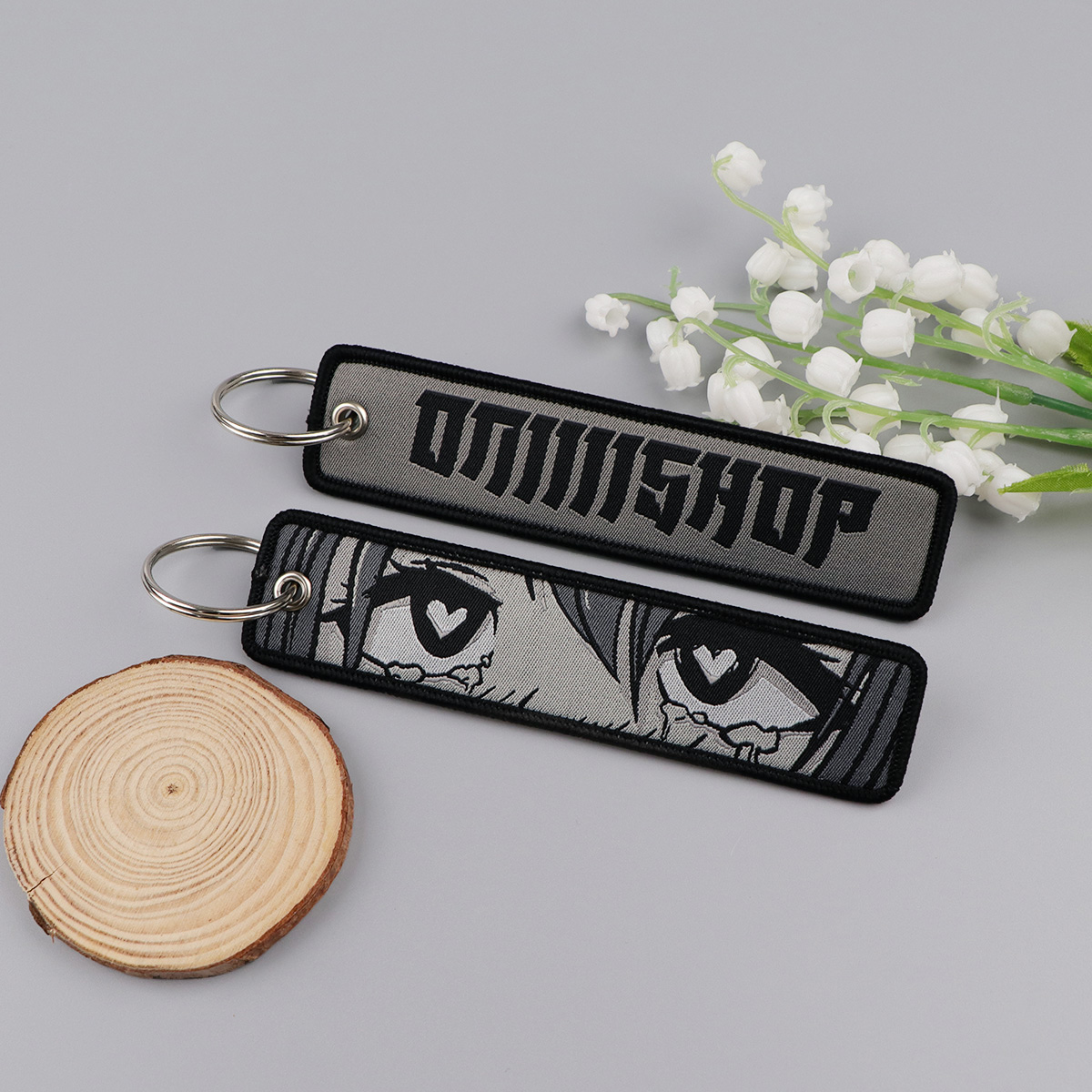 Anime Girls Embroidery Key Fob - Car Accessories Japan 리뷰 및 가격