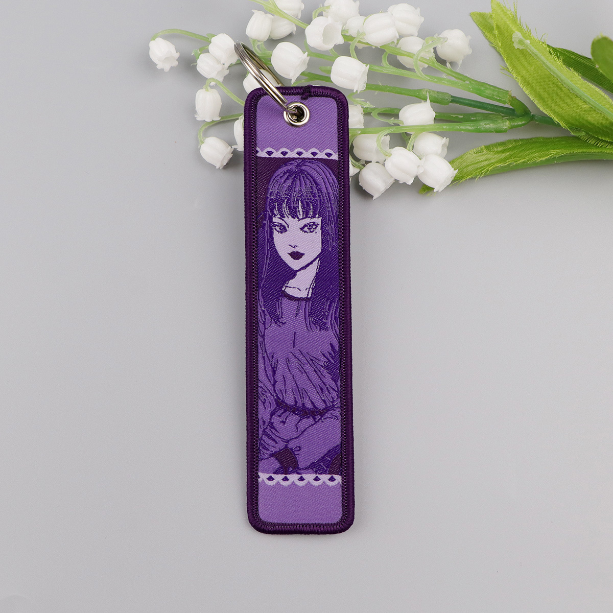 Anime Girls Embroidery Key Fob - Car Accessories Japan 리뷰 및 가격
