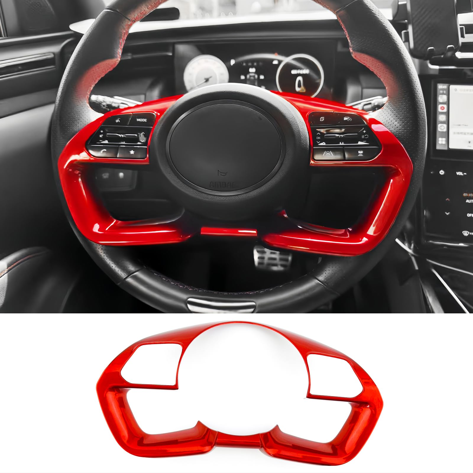 Red Carbon Fiber Style Steerin - Steering Wheel Cover 리뷰 및 가격
