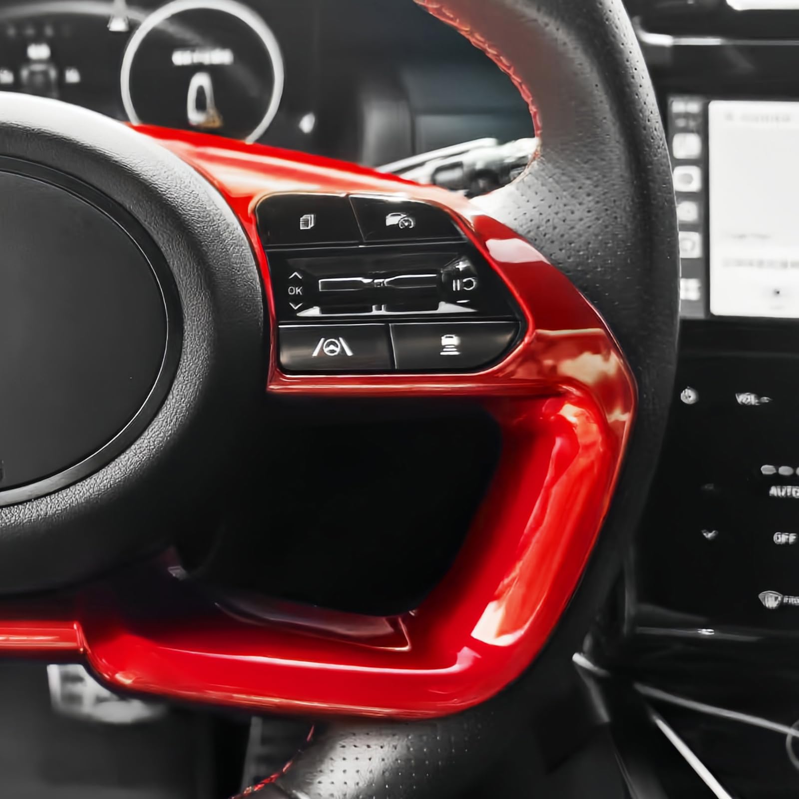 Red Carbon Fiber Style Steerin - Steering Wheel Cover 리뷰 및 가격