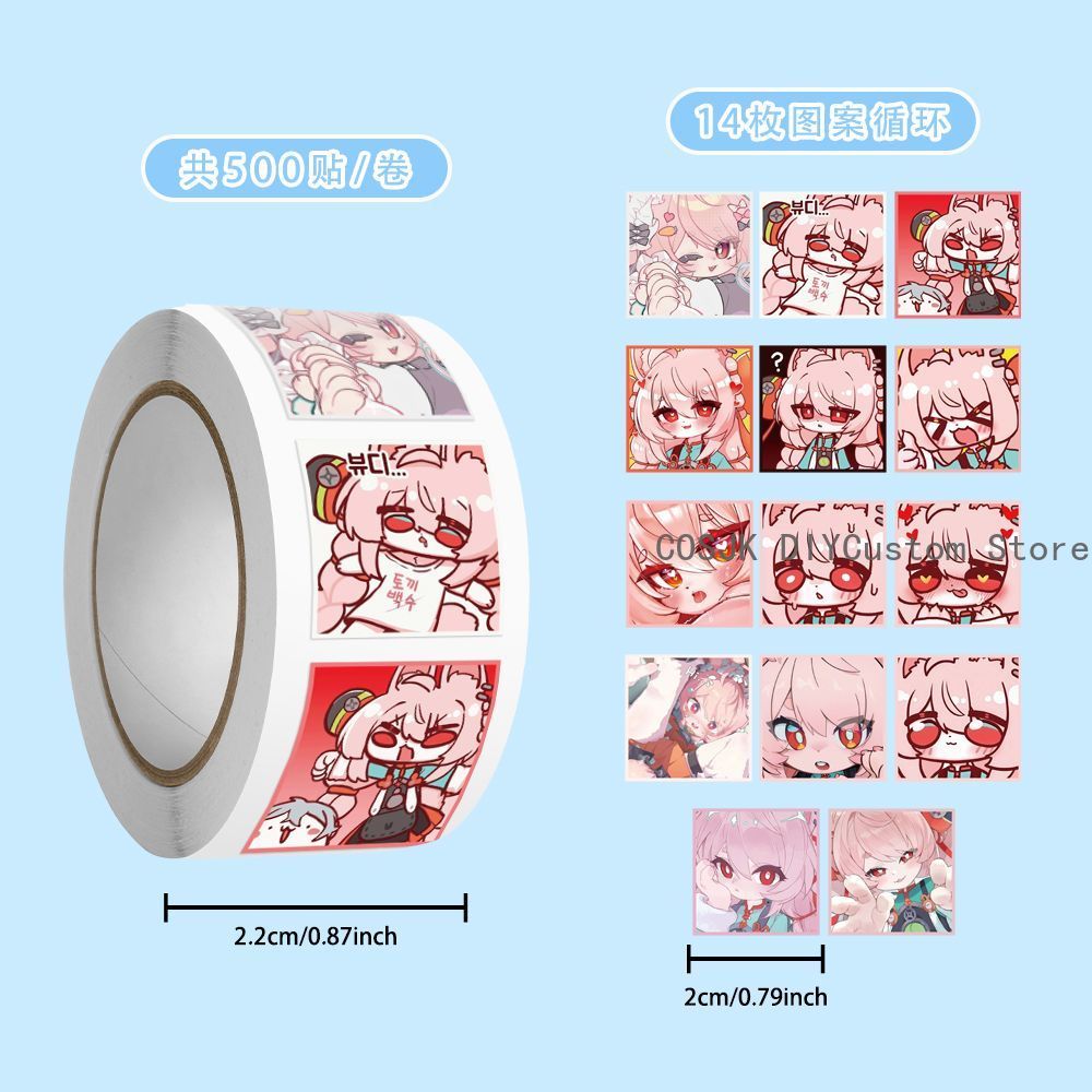 500Pc/Roll Anime Zenless Zone  - Car Accessories Gifts 리뷰 및 가격