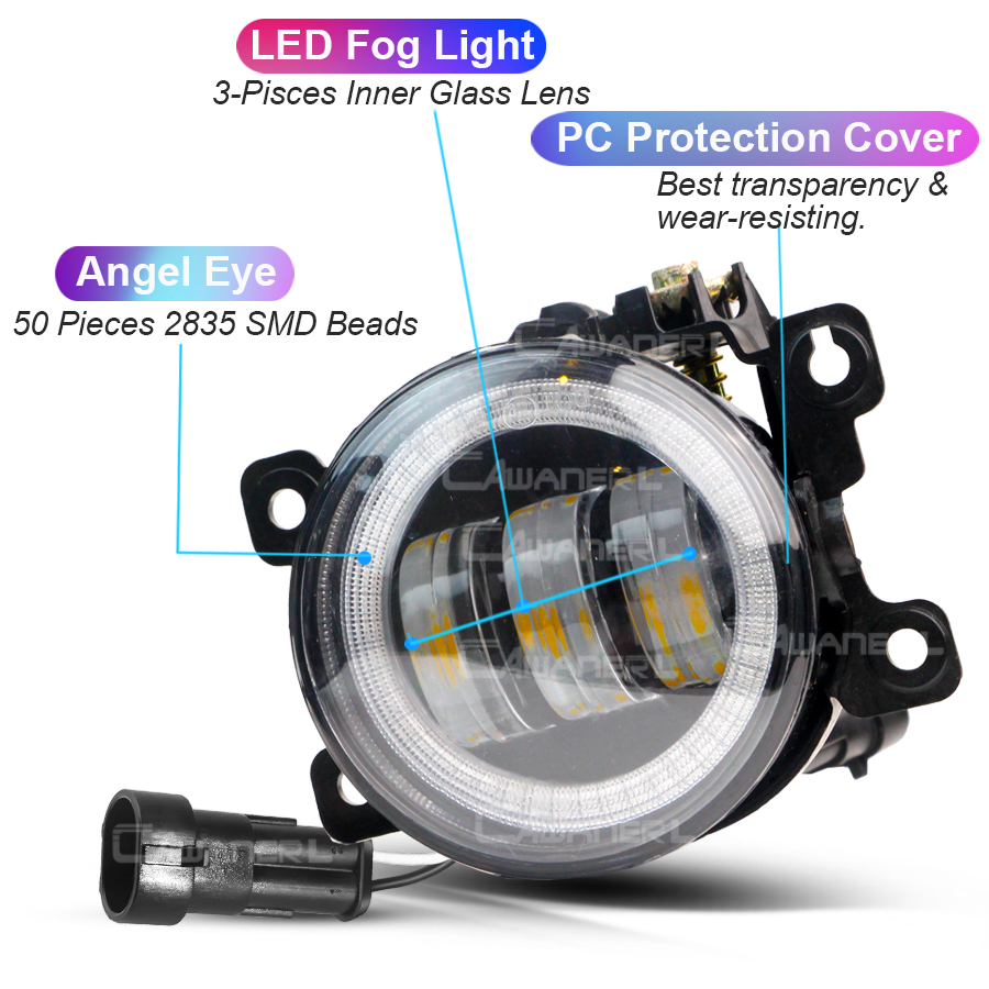 2 X Car LED Fog Light Angel Ey - Car Accessories Xcent 리뷰 및 가격
