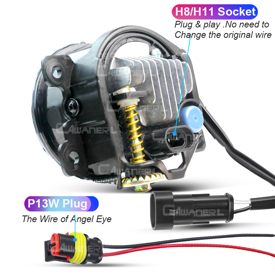 2 X Car LED Fog Light Angel Ey - Car Accessories Xcent 리뷰 및 가격