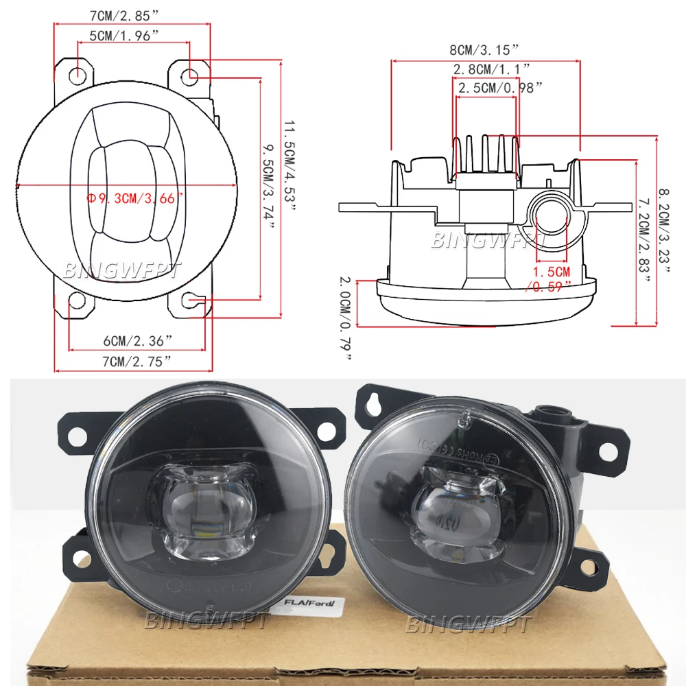 Car LED Lens Fog Lights H11 12 - Car Accessories Xl 리뷰 및 가격