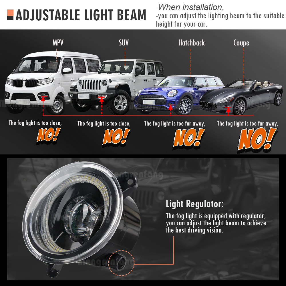 2 X Car Front Fog Light Assemb - Car Accessories Xcent 리뷰 및 가격