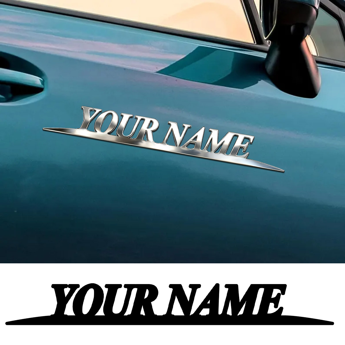 Metal Trendy YOUR NAME Sticker - Car Accessories Gifts 리뷰 및 가격