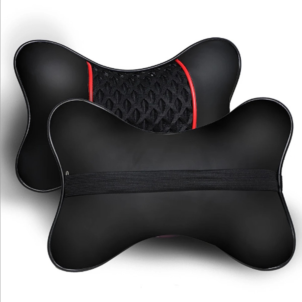 2PCS PU Leather Car Neck Pillo - Car Accessories Nearby 리뷰 및 가격