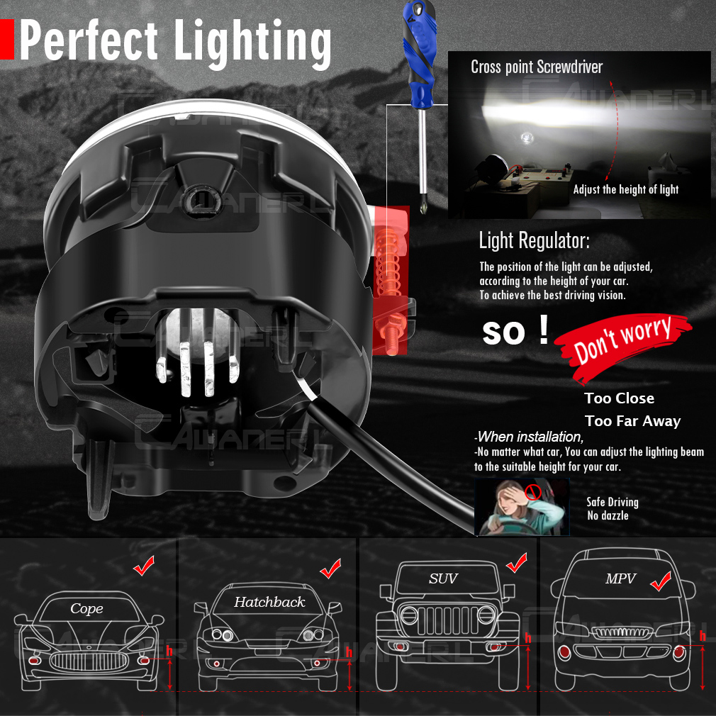 2 X 30W 6000LM LED Angel Eye F - Car Accessories Xcent 리뷰 및 가격