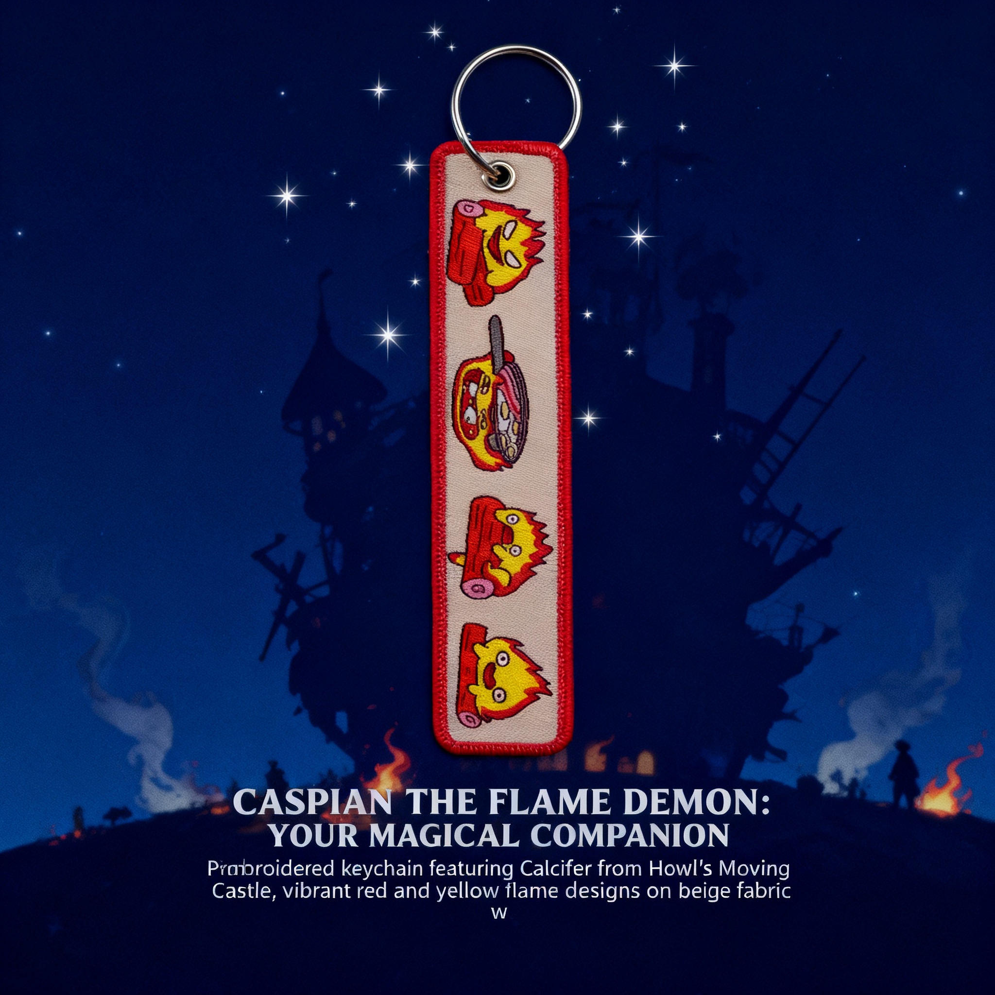 Anime Fire Embroidery Key Fobs - Car Accessories Japan 리뷰 및 가격