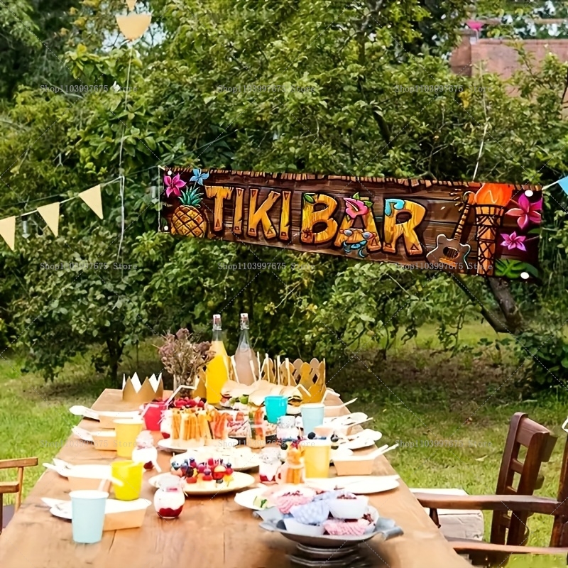 Tiki Bar Banner Tropical Hawai - Car Accessories Nearby 리뷰 및 가격