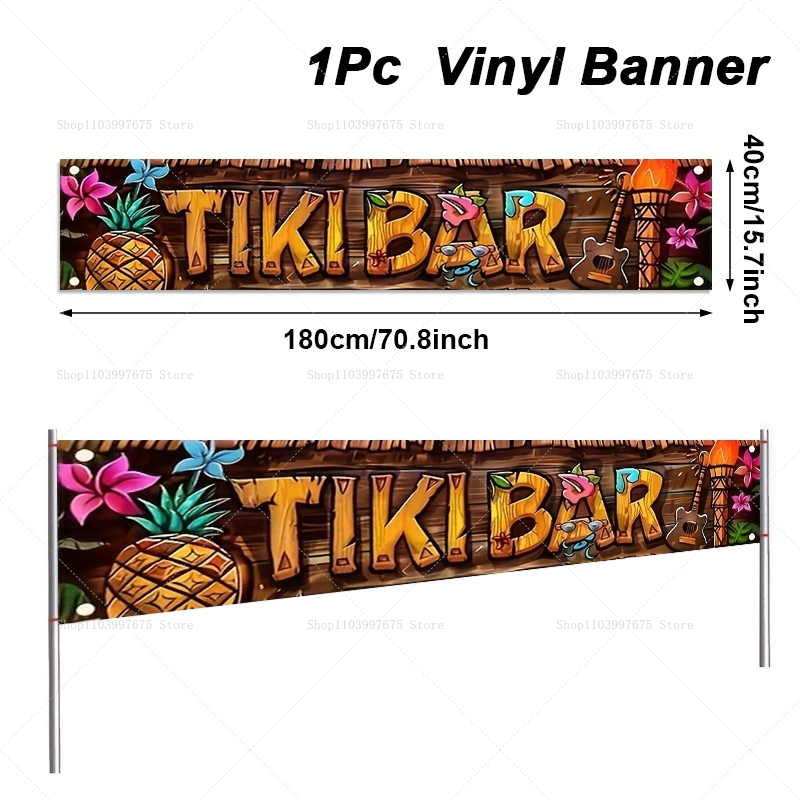 Tiki Bar Banner Tropical Hawai - Car Accessories Nearby 리뷰 및 가격