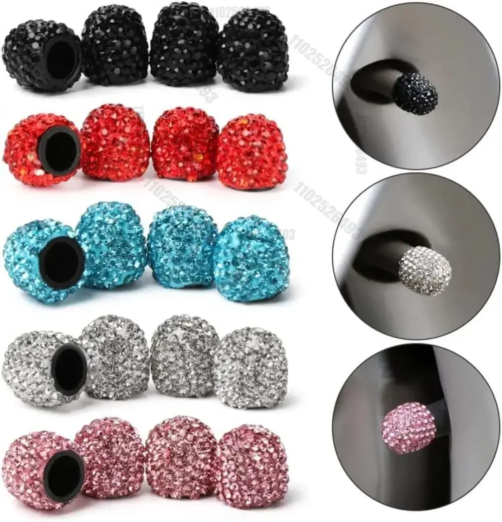 2/4PCS Diamond Car Tire Valve  - Steering Wheel Cover 리뷰 및 가격