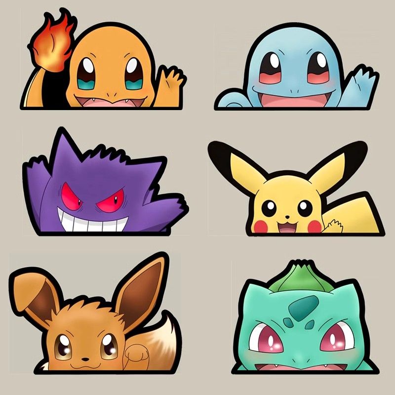 Pokémon car window sticker, Po - Car Accessories Gifts 리뷰 및 가격