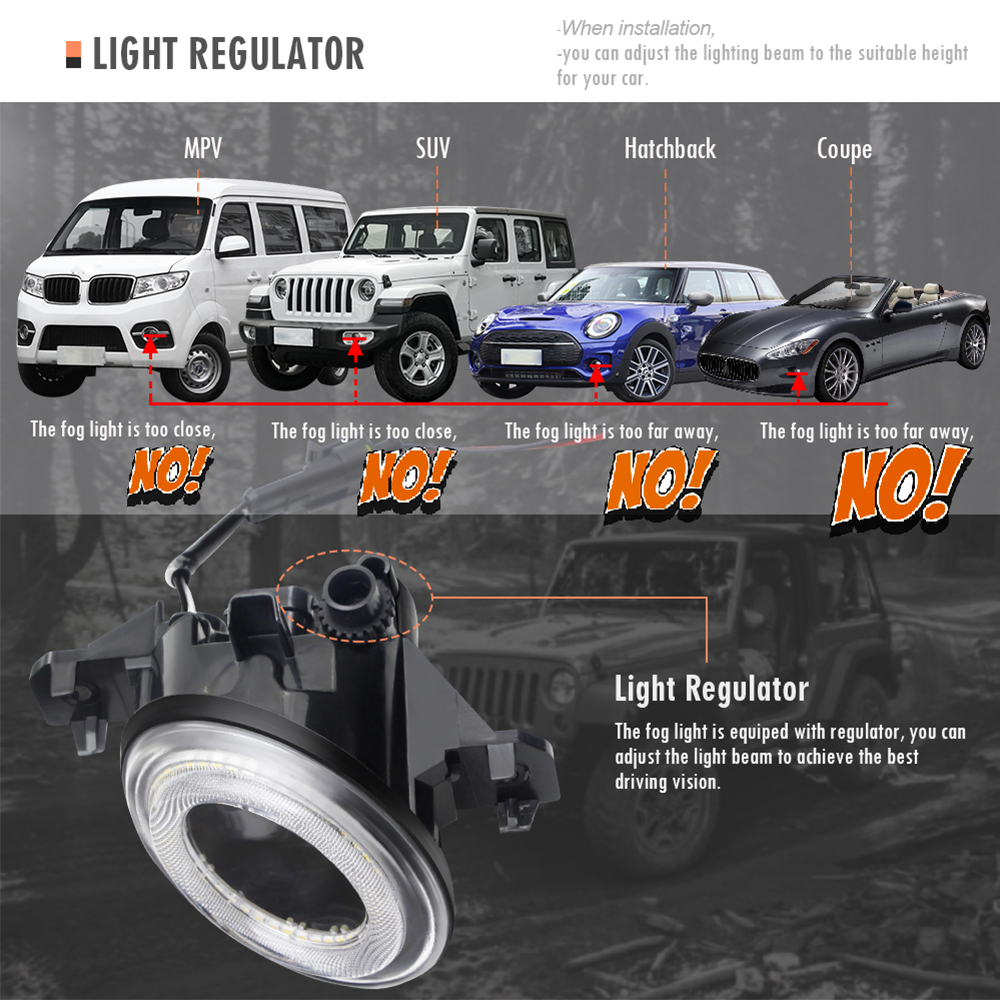 2 X Adjustable Car LED Fog Lig - Car Accessories Xcent 리뷰 및 가격