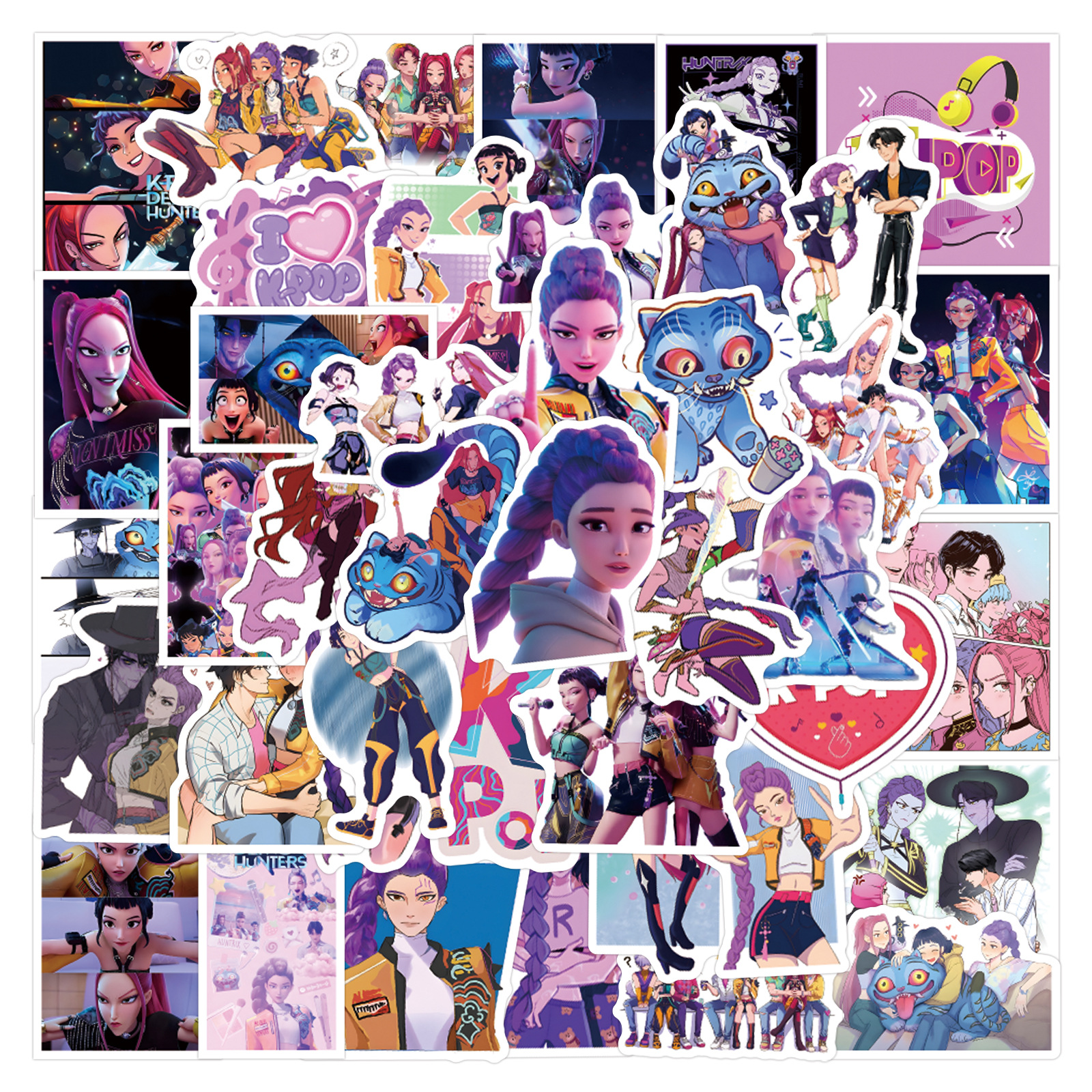 55/110pcs K-Pop Anime cartoon  - Car Accessories Gifts 리뷰 및 가격