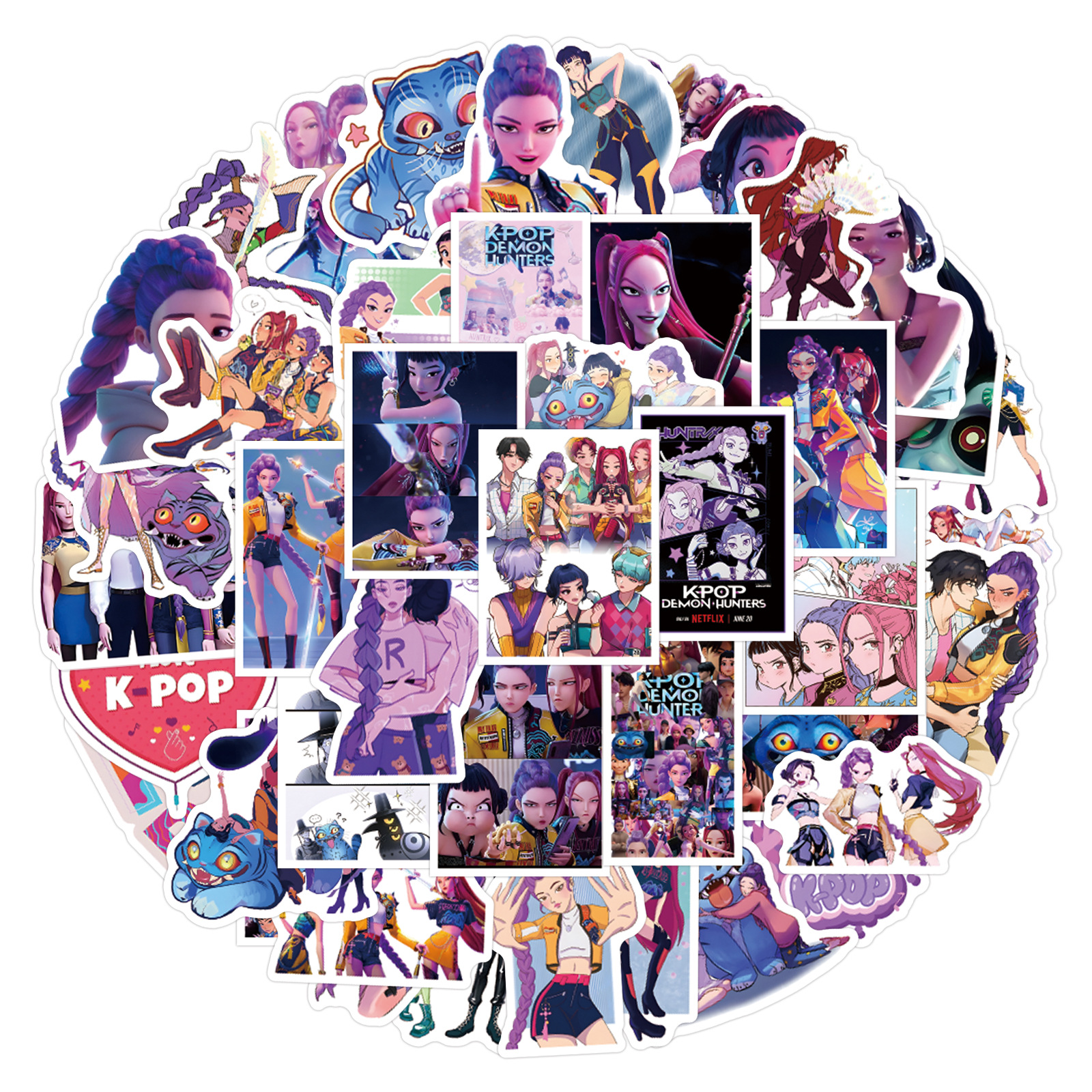 55/110pcs K-Pop Anime cartoon  - Car Accessories Gifts 리뷰 및 가격